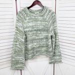 Universal Threads Universal Thread Bell Sleeve Multi Pattern Crewneck Sweater Marled Green Medium Photo 9
