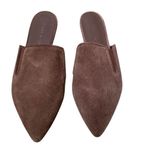 Jenni Kayne  Suede Mule Women's 5/35 Dark Brown Pointed Toe Flat Slide Photo 1