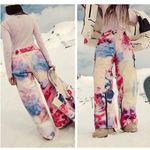 Free People  Movement On The Ascend Ombre Tie Dye Snow Ski Pants Primaloft Pink Photo 1