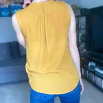 Anthropologie  MAEVE Tie Up Gold Embroidered Tank Top Photo 2