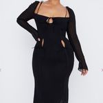 House Of CB  Ophelia black midi dress size medium m Photo 4