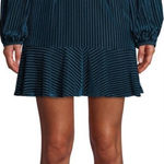 Ryse Drew Velvet Blue/ Green Bell Sleeve Cocktail Dress Size M Photo 0