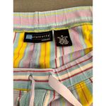 Relativity Multicolor Striped Pattern Drawstring Waist Straight Leg Casual Pants Photo 3