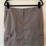 J.Jill Cargo Pocket Skirt Women's Size 12 Taupe Stretch Cotton Casual Utility Photo 0