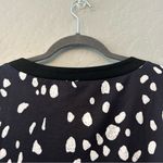Boutique ⭐️ Talia long sleeve black top with white polka dots size large NEW Photo 9