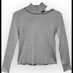 Calvin Klein Gray Cutout Turtleneck Sparkle Neckline Sweater Women’s XS NWT Photo 1