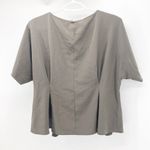 Uniqlo TopGray brown Round Neck Short dolman Sleeve Pullover minimalist size S Photo 1