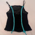 Victoria's Secret  Black and Blue Bow Sheer Camisole Photo 0