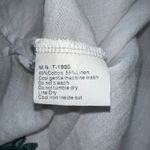 Minibee White Linen Floral Embroidered Midi Dress L | Boho Cottagecore Lagenlook Size L Photo 6