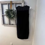 Akris Punto  Womens Gray Black Wool Flax V-Neck Sleeveless Sheath Dress 6 *Read Photo 4