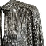 Sabina Musayev‎ Tied Shimmer metallic bronze dress size XS Gold Photo 5