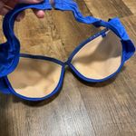 Catalina Vtg  Bikini Top Sz 12 Aztec Egyptian Print Blue Gold Underwire Photo 8