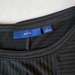 Apt. 9  Black Striped Knot Front Tee Photo 2