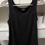 Free People Intimately  Top Black Tank Ribbed Photo 0