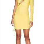 superdown  Ilana Ruched Mini Dress in Neon Yellow XL Photo 0