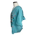 Maurice's Graphic Hoodie Tee Turquoise Southwestern Print V-Neck Short Sleeve 2 Photo 2