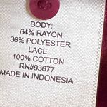 st. john's bay St. John’s Bay Maroon Long Sleeve Lace Top - Size Large - VGUC Photo 4