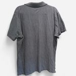 Y2K Nautica Tattoo Print 3D Distressed Oversized Short Sleeve Polo Shirt Blue Size L Photo 2