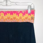 Victoria's Secret Victoria’s Secret Black Printed Fold Over Waist Capri Leggings Photo 1
