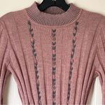 Qiviuk Ines Pullover Sweater Bison Merino Mulberry Silk Knit Pink Small EUC Photo 5