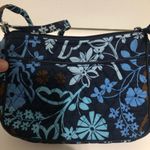Vera Bradley  Java Floral Little Crossbody bag Blue‎ Brown purse travel Photo 6