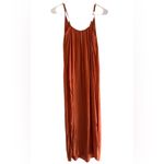 Anthropologie Burnt Orange Midi Slit Dress Spaghetti Strap NWOT Size XS Photo 1