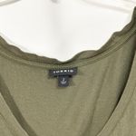 Torrid  Plus Size 2X Top‎ Pride Lesbian Olive Green Short Sleeve V Neck 513 Photo 5
