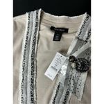 White House | Black Market cardigan NWT Sz XS - creme tan and black career sweater Photo 9