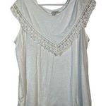 "C" Brand White Cap Sleeve Lace V Photo 0