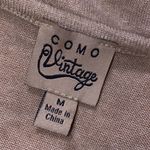 Como vintage  women's size medium tan v neck knit long sleeve sweater Photo 4