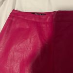 Say What? Hot Pink Leather Skirt Photo 4