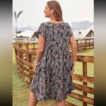 SheIn EMERY ROSE Plus Ditsy Floral Print Batwing Sleeve Smock Dress Photo 1