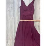 David's Bridal David's‎ Bridal Long Chiffon Surplice Tank Dress Size 10 NWT Photo 6