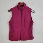 Columbia Womens Jacket Vest Sz S Pink Mock Neck Full Zip Fleece Paneled Lined Photo 6