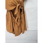 Free People Fauna Wrap Romper Women Small Brown Linen Blend Western Granolagirl Photo 6