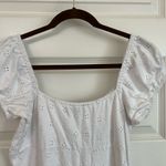 ASOS  White Eyelet Cap Sleeve Long Flowy Knit Dress Size 8 Photo 8