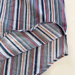 Catherines Red Blue Striped 3/4 Roll Tab Sleeve Button Up Utility Shirt Size 4X Photo 6