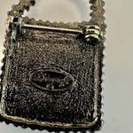 Danscraft silver tone purple flower brooch purse Photo 6