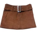 Garage •  low rise corduroy belted mini skirt brown xsmall Photo 3