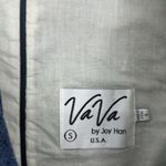 Vava by Joy Han  Denim Mini Dress Dark Wash Pockets Buttons Split Neck Size S Photo 8