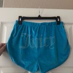 Juicy Couture  Blue Velvet Shorts Rhinestone Embellished Photo 3