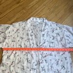 Flora Nikrooz  Pale Pink Satin Floral Striped Robe L/XL Photo 5