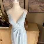 Fame and Partners  Dusty Blue Open Back Maxi Dress Size 2 Prom Bridesmaid Photo 1