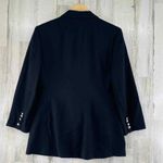 Ralph Lauren Lauren  Blazer Jacket‎ Womens 6 Black Worsted Wool Double Breasted Photo 5