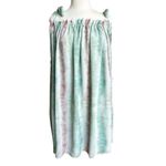 Davi & Dani Chiffon Overlay Dress Green Pink Flowy Ruched Neckline Tie Straps Photo 2