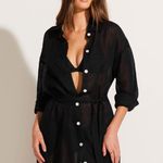 Vitamin A  Playa Maxi - Black EcoLinen, Size Large, $175 Photo 5
