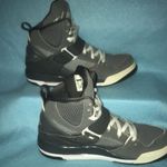 Jordan AIR high top cool gray flights lace up safety straps vintage EUC size 6 Photo 6