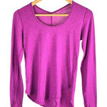 Lululemon  Purple Long Sleeve Top Thumb Holes Athletic Shirt Love Scoop? Hot Pink Photo 0
