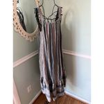 Caslon Nordstrom  Women’s Striped Sleeveless Cotton Dress Boho Small Batik Photo 4