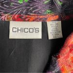 Chico's  Jacket Shirt Shacket Women's Size 1 Medium Linen Silk Multicolored Funky Photo 7